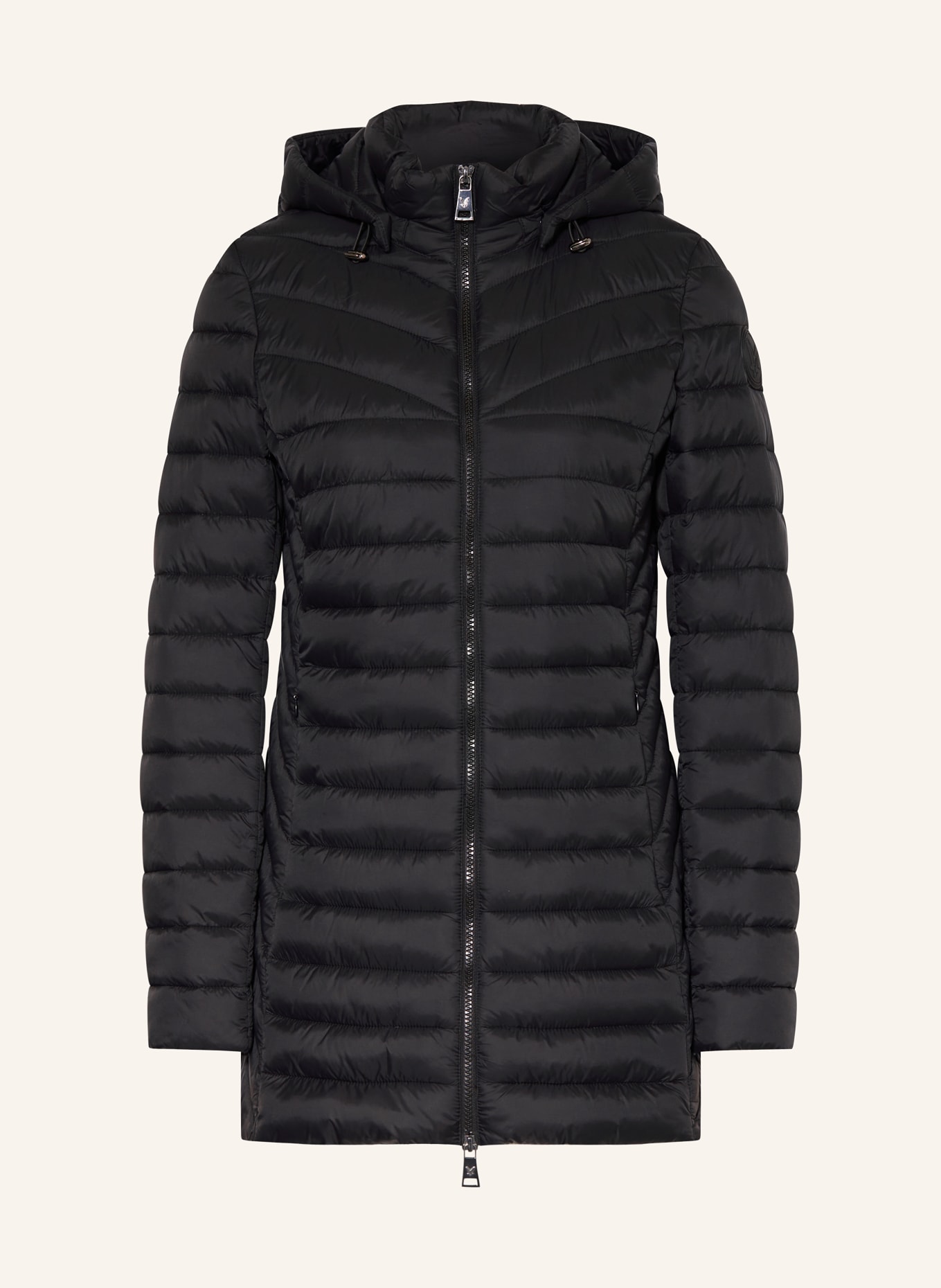 FUCHS SCHMITT Quilted coat with removable hood, Color: BLACK (Image 1)