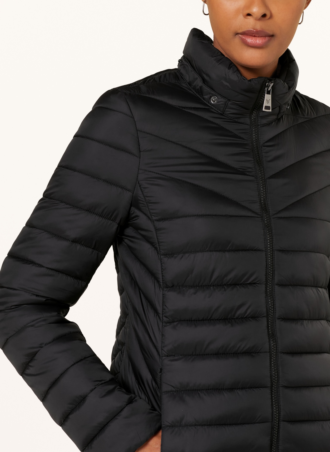 FUCHS SCHMITT Quilted coat with removable hood, Color: BLACK (Image 6)