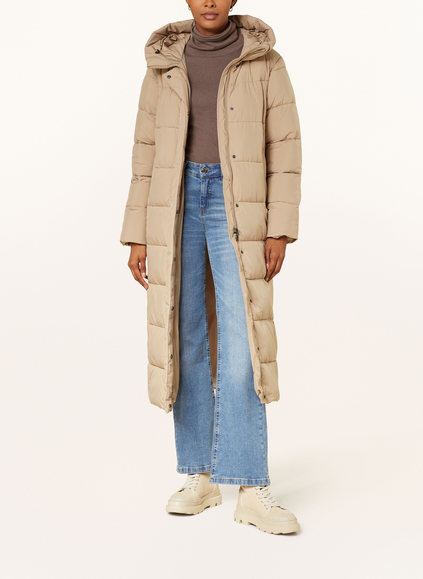 FUCHS SCHMITT gewatteerde jas: BEIGE