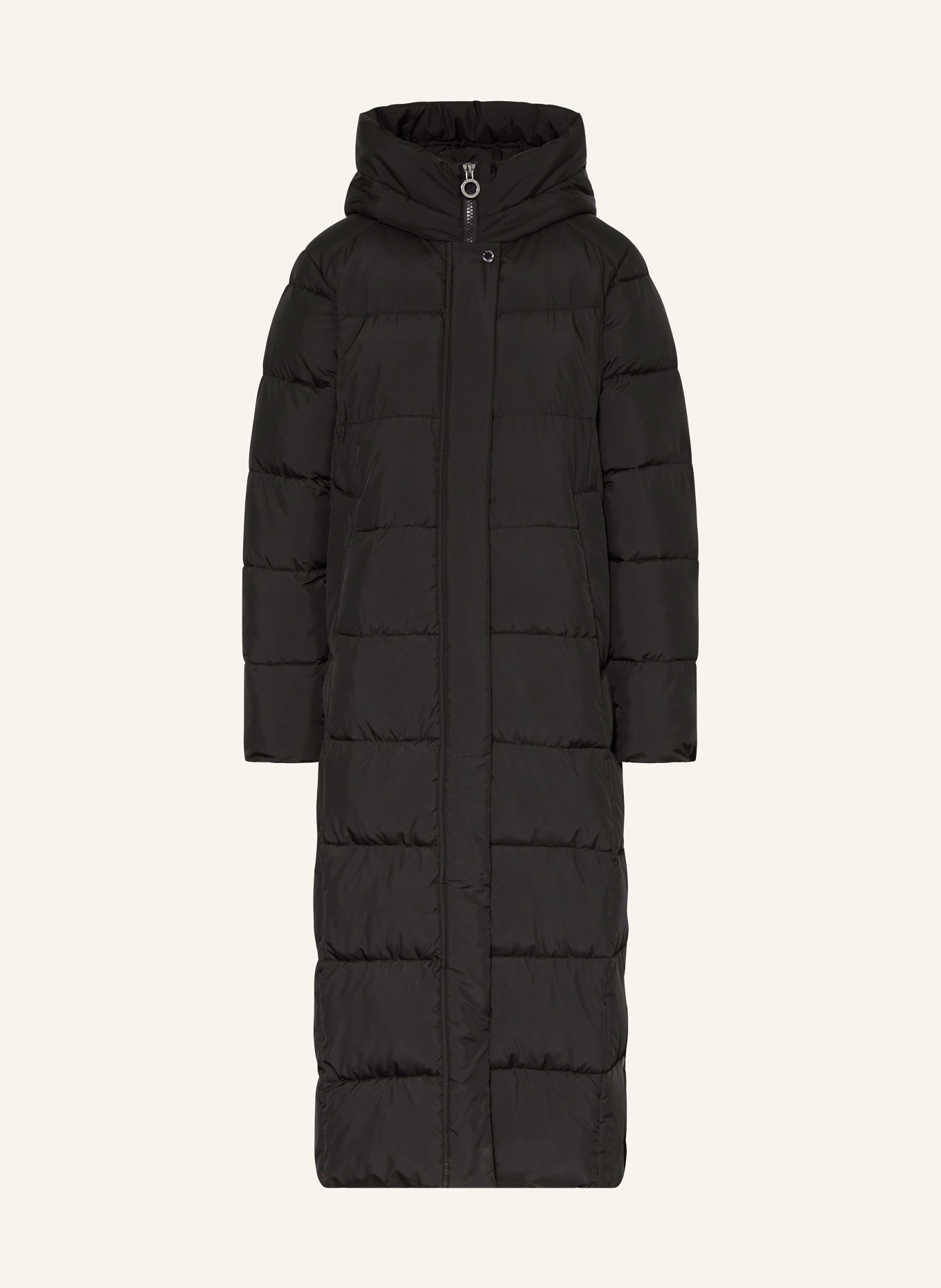 FUCHS SCHMITT Prošívaný kabát: ČERNÁ
