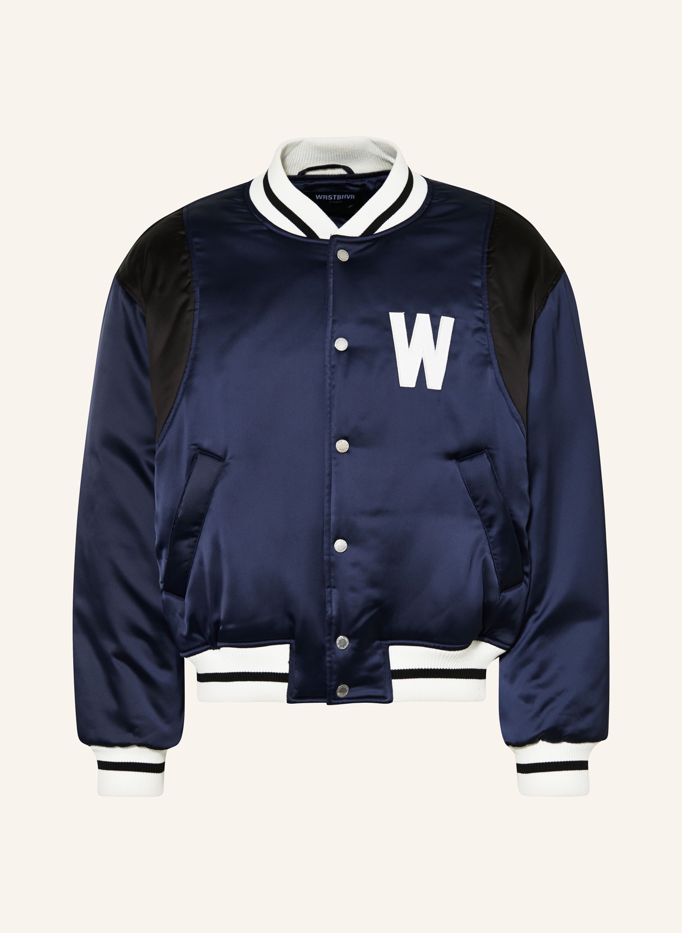 WRSTBHVR Bomber jacket VAIKO, Color: DARK BLUE/ BLACK (Image 1)