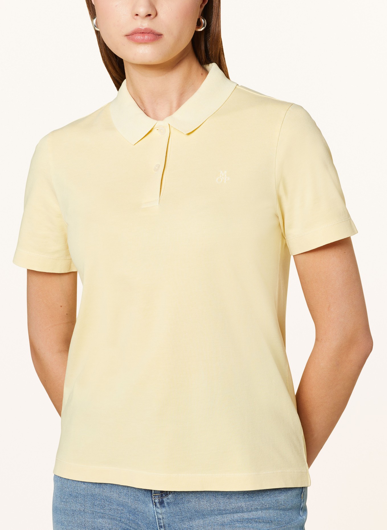 Marc O'Polo Piqué polo shirt, Color: LIGHT YELLOW (Image 4)