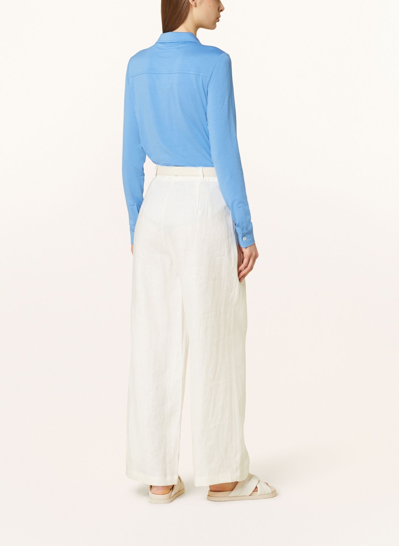 Marc O'Polo Shirt blouse in jersey with 3/4 sleeves, Color: 860 shiny sky (Image 3)