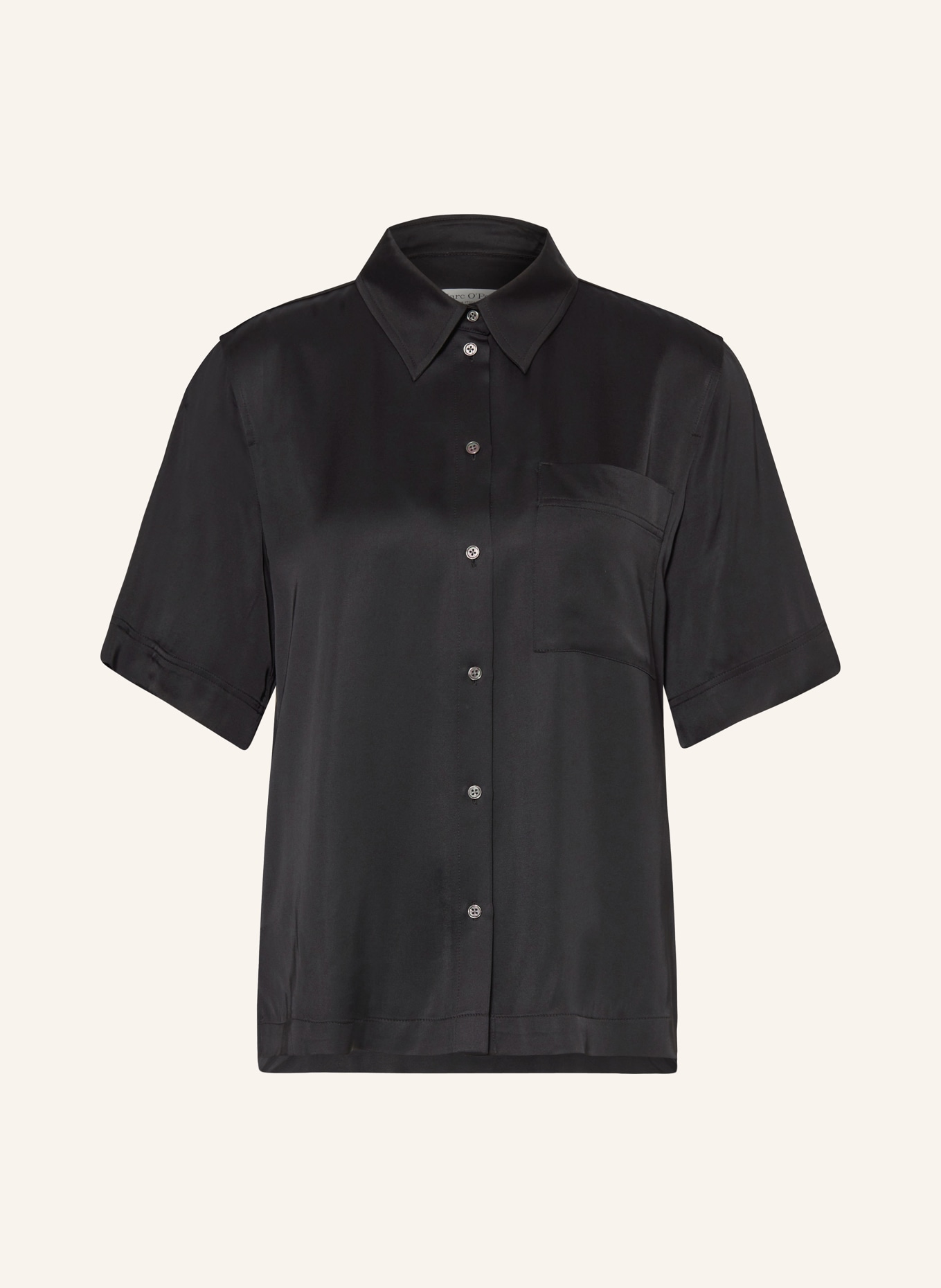 Satin polo shirt hot sale