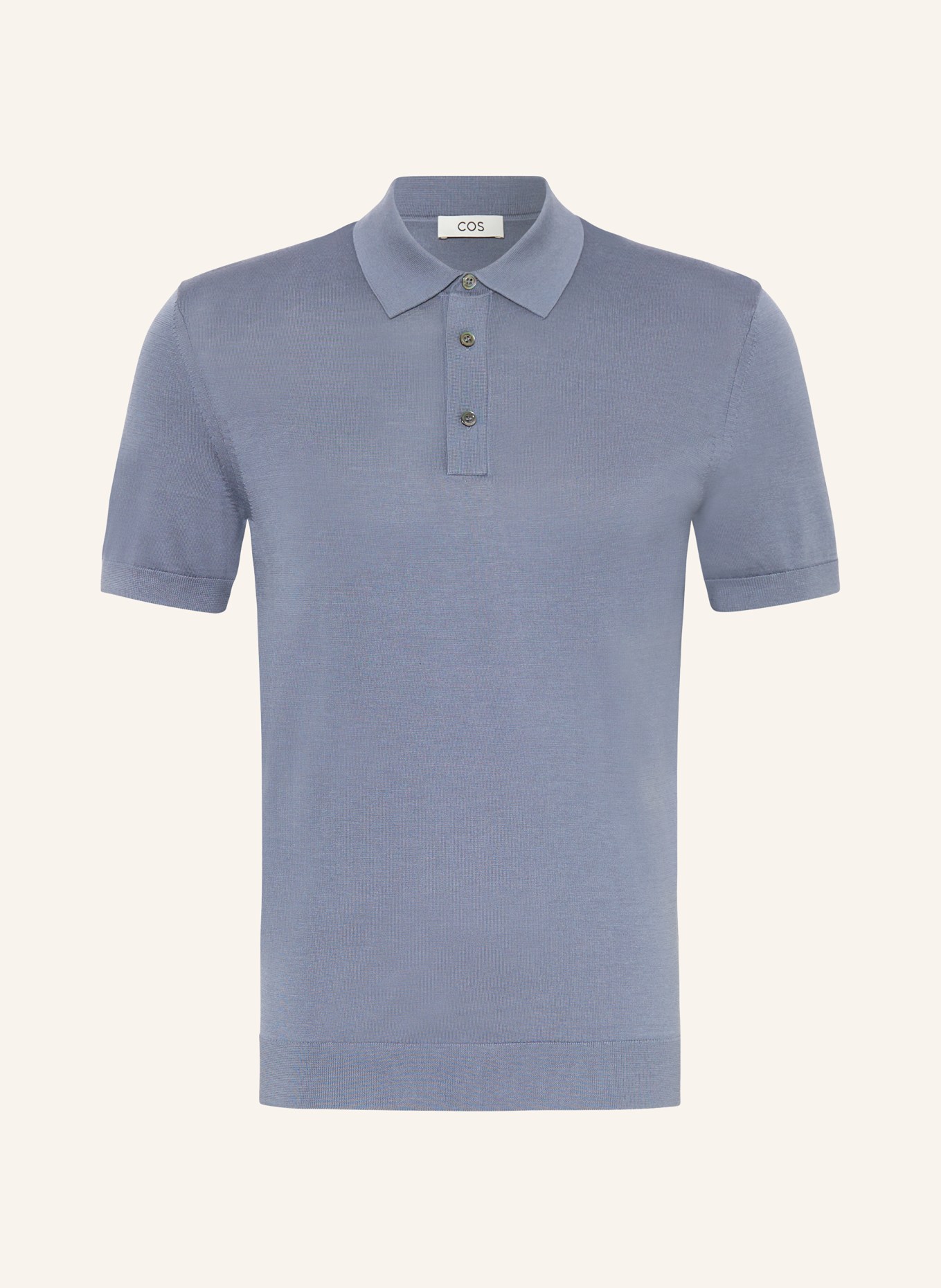 COS Poloshirt Slim Fit mit Seide, Farbe: BLAUGRAU (Bild 1)