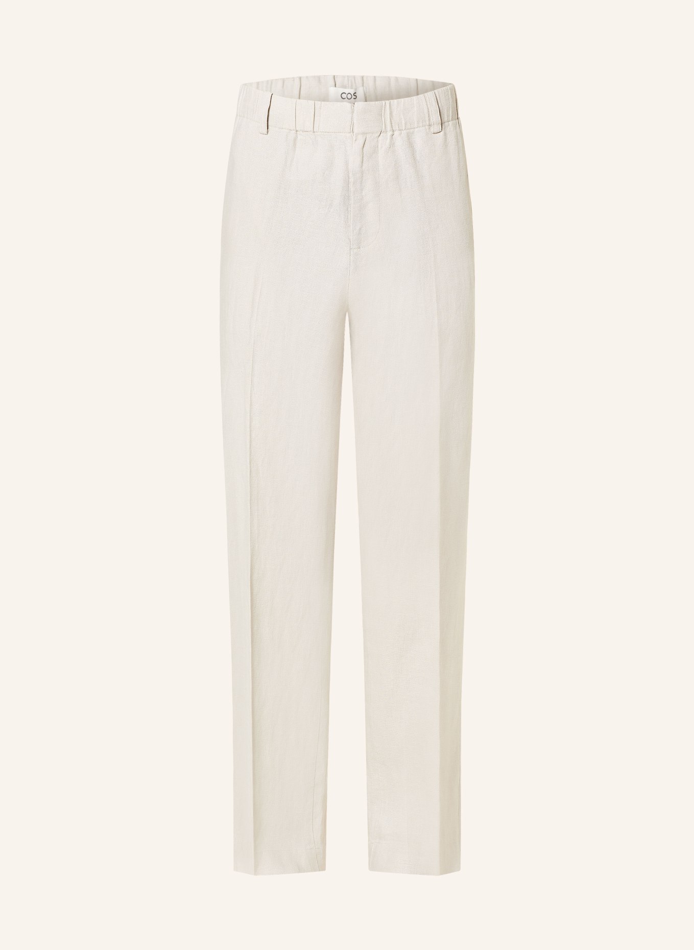 COS Linen trousers relaxed fit, Color: CREAM (Image 1)