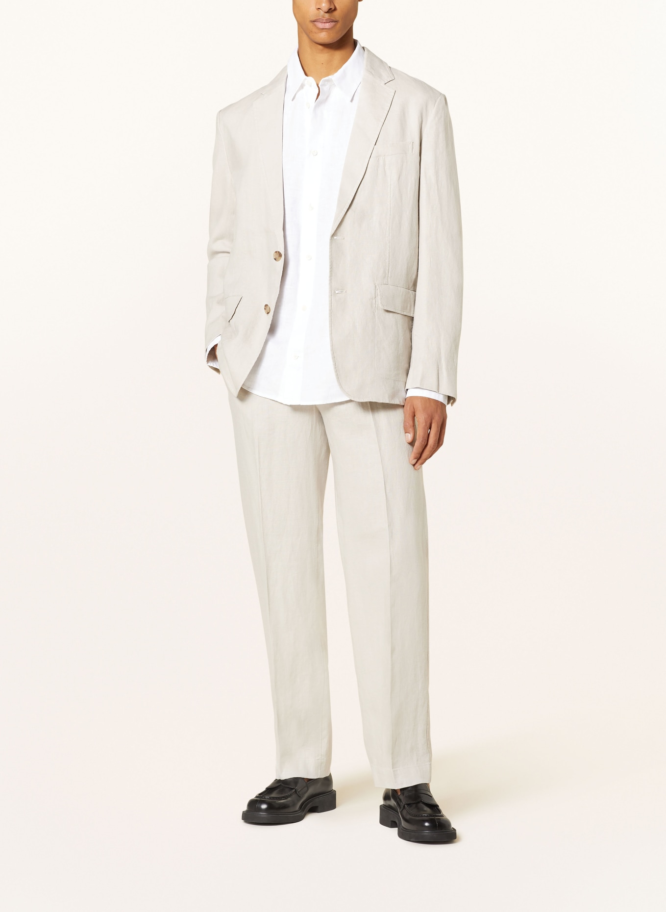 COS Linen trousers relaxed fit, Color: CREAM (Image 2)