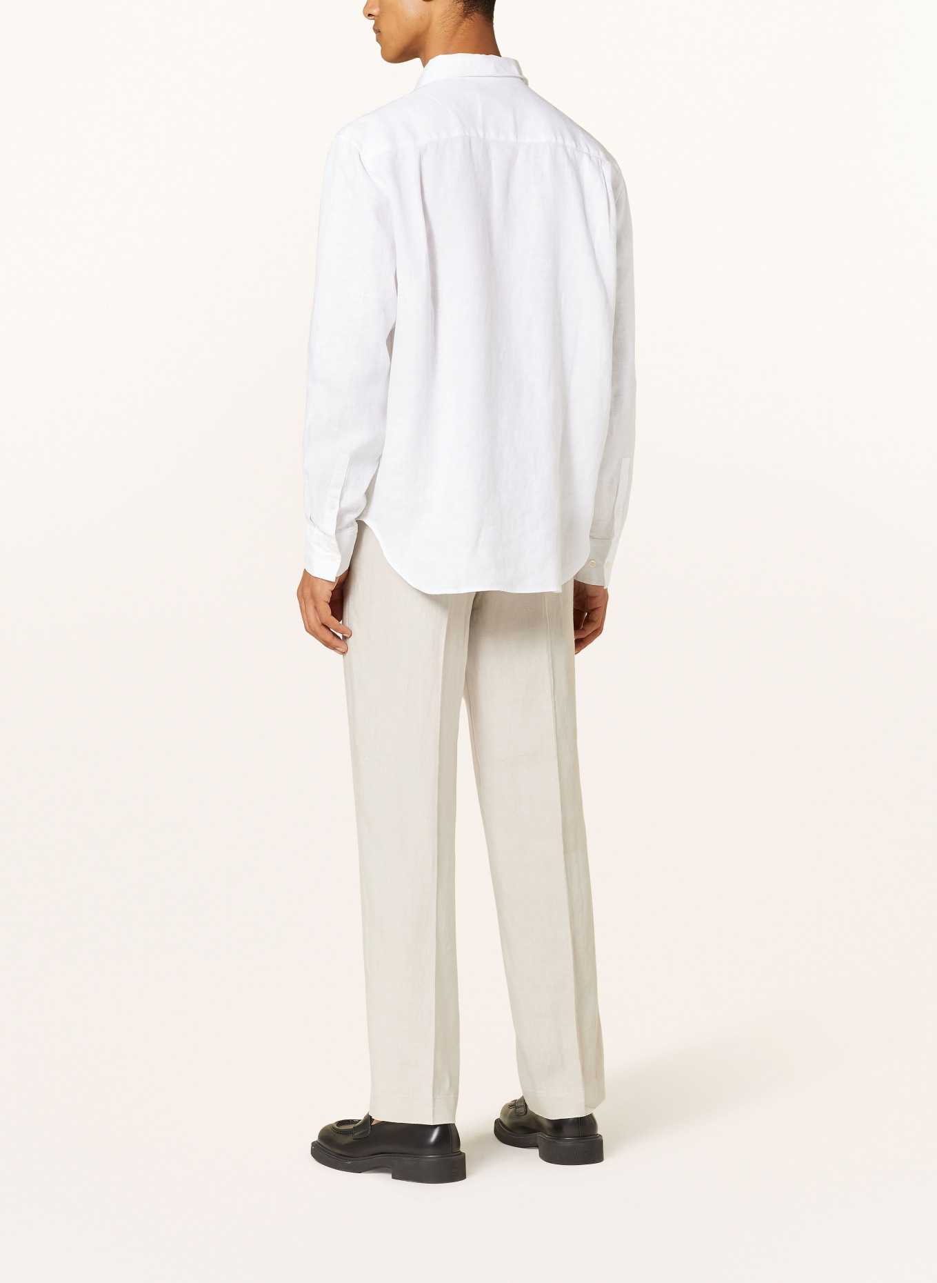 COS Linen trousers relaxed fit, Color: CREAM (Image 4)