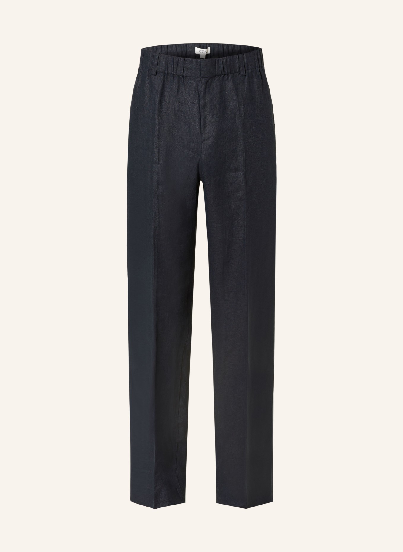 COS Linen trousers relaxed fit, Color: DARK BLUE (Image 1)