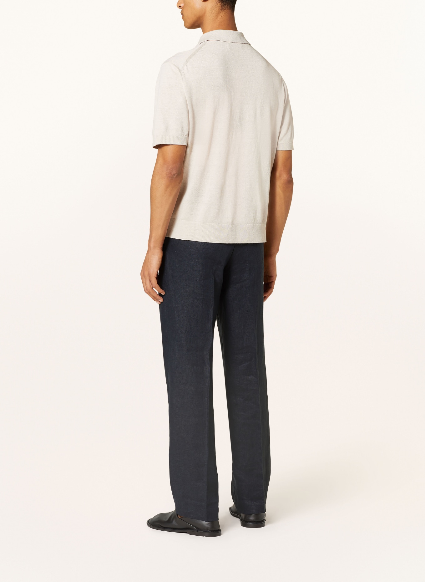 COS Linen trousers relaxed fit, Color: DARK BLUE (Image 4)