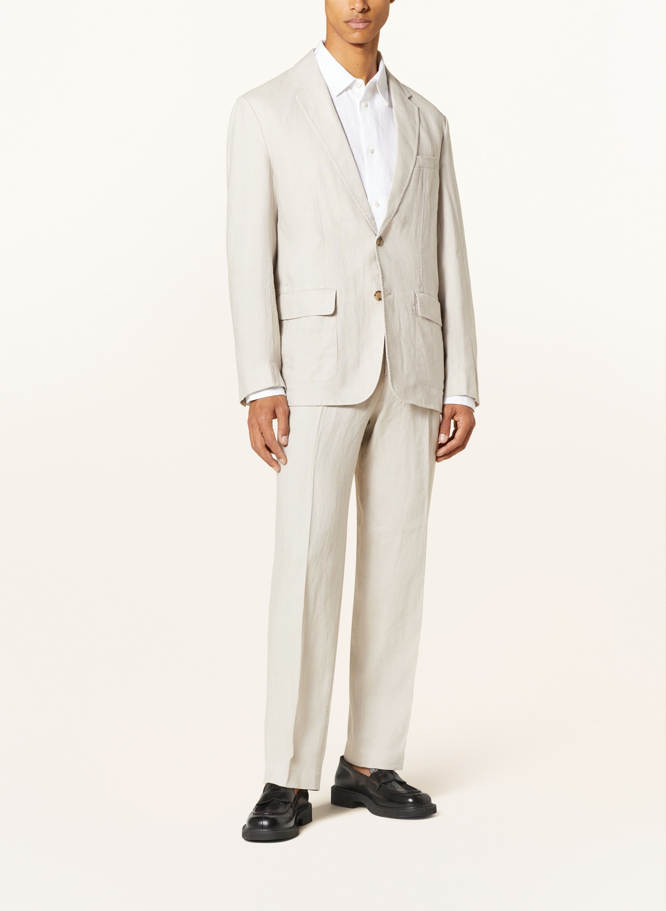 COS Linen jacket regular fit, Color: 005 MOLE (Image 2)
