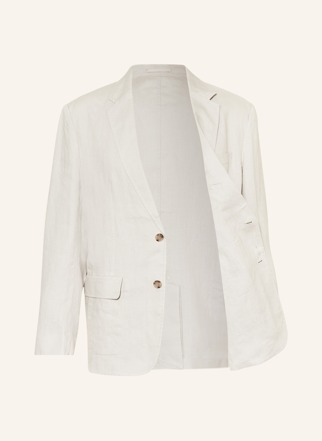 COS Linen jacket regular fit, Color: 005 MOLE (Image 4)