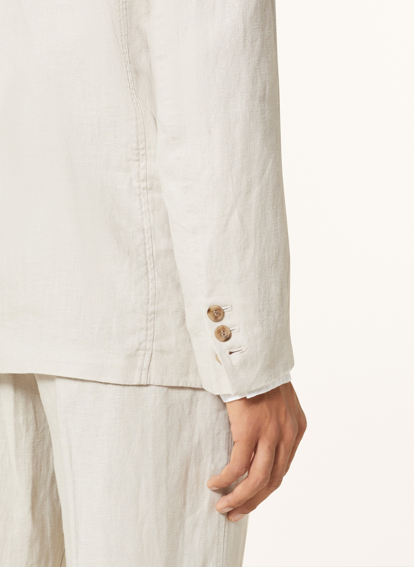 COS Linen jacket regular fit, Color: 005 MOLE (Image 6)