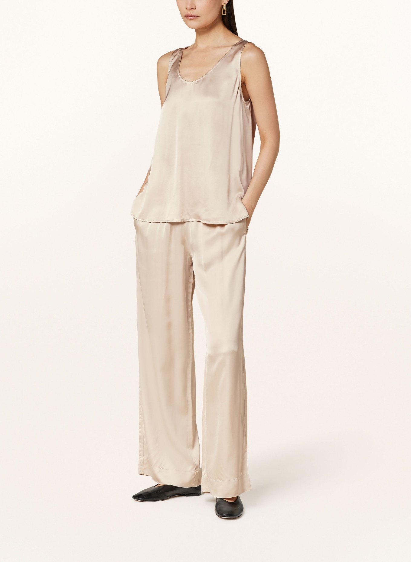 Marc O'Polo Satin trousers, Color: ECRU (Image 2)