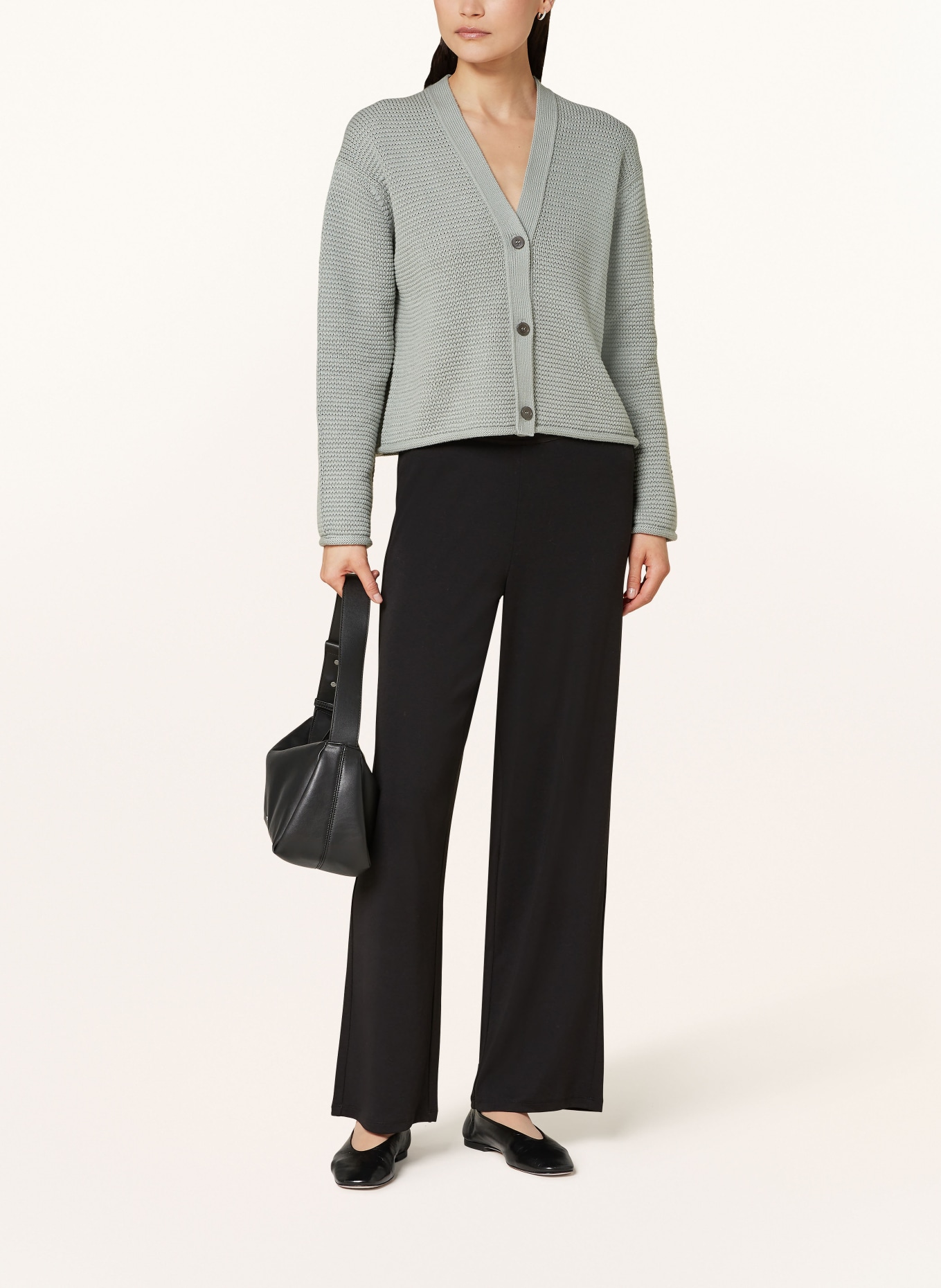 Marc O'Polo Wide leg trousers, Color: BLACK (Image 2)