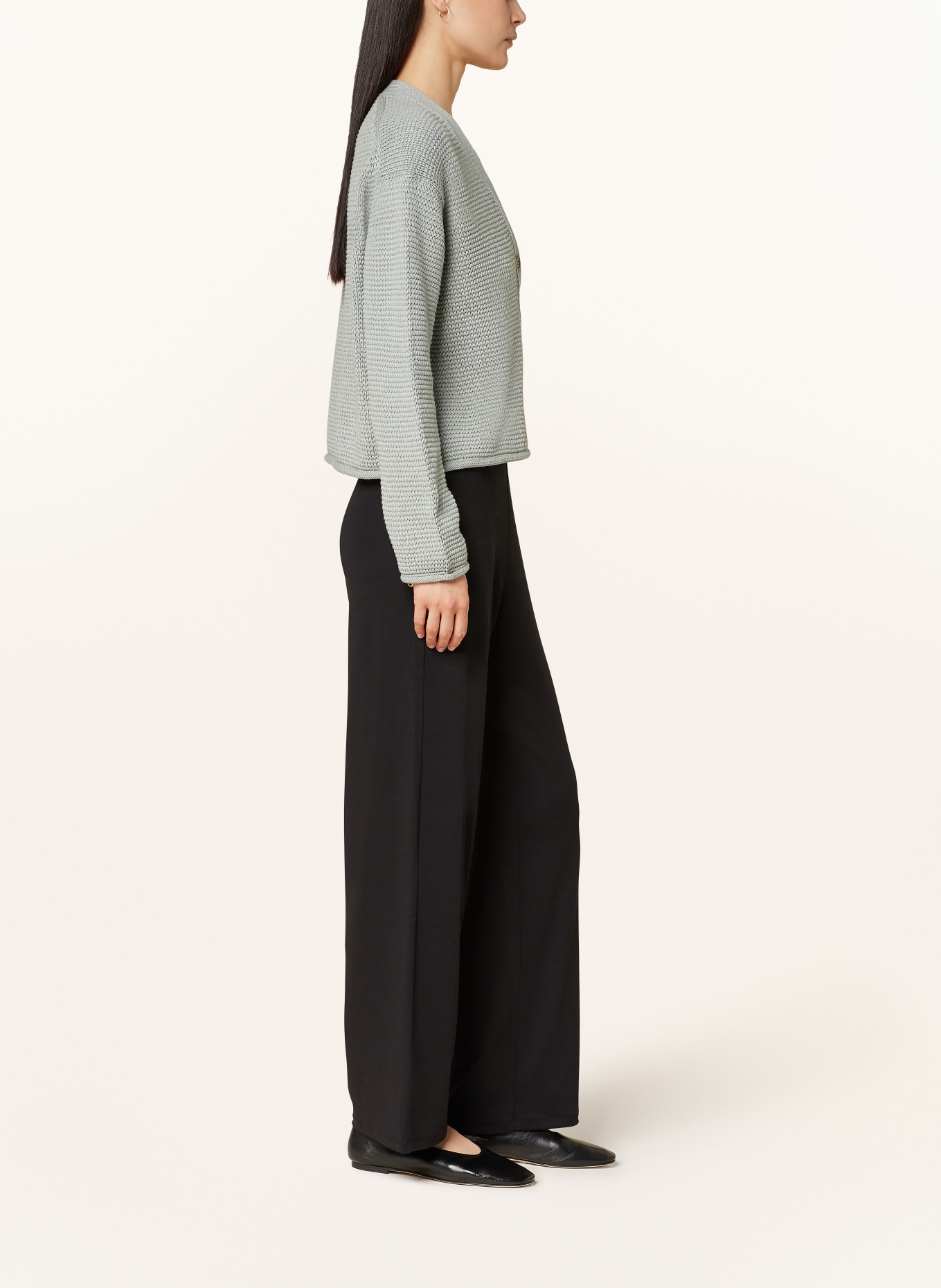 Marc O'Polo Wide leg trousers, Color: BLACK (Image 4)