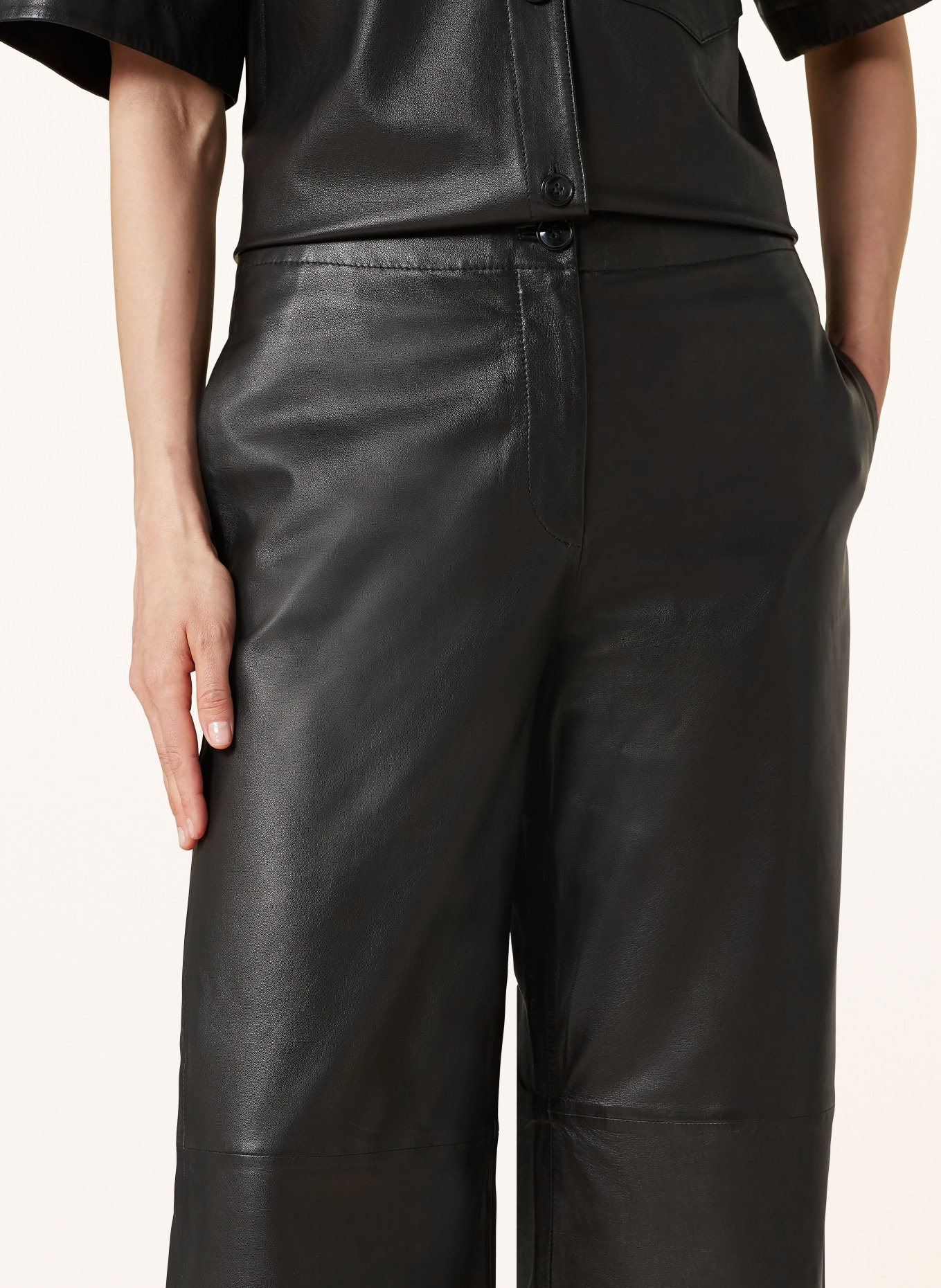 Culotte leder schwarz Clearance