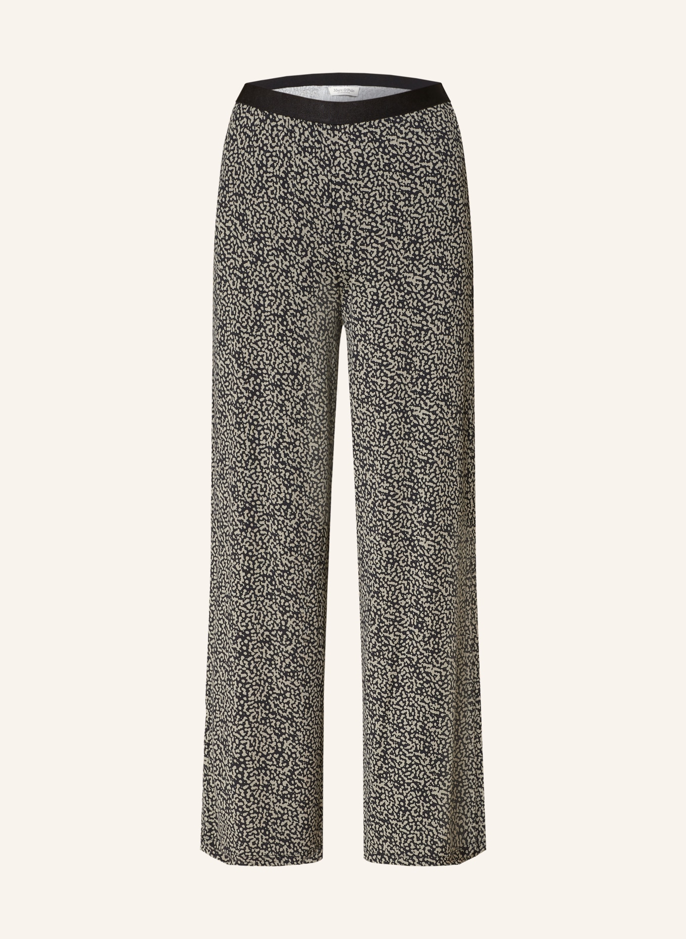 Marc O'Polo Wide leg trousers, Color: BLACK/ KHAKI (Image 1)