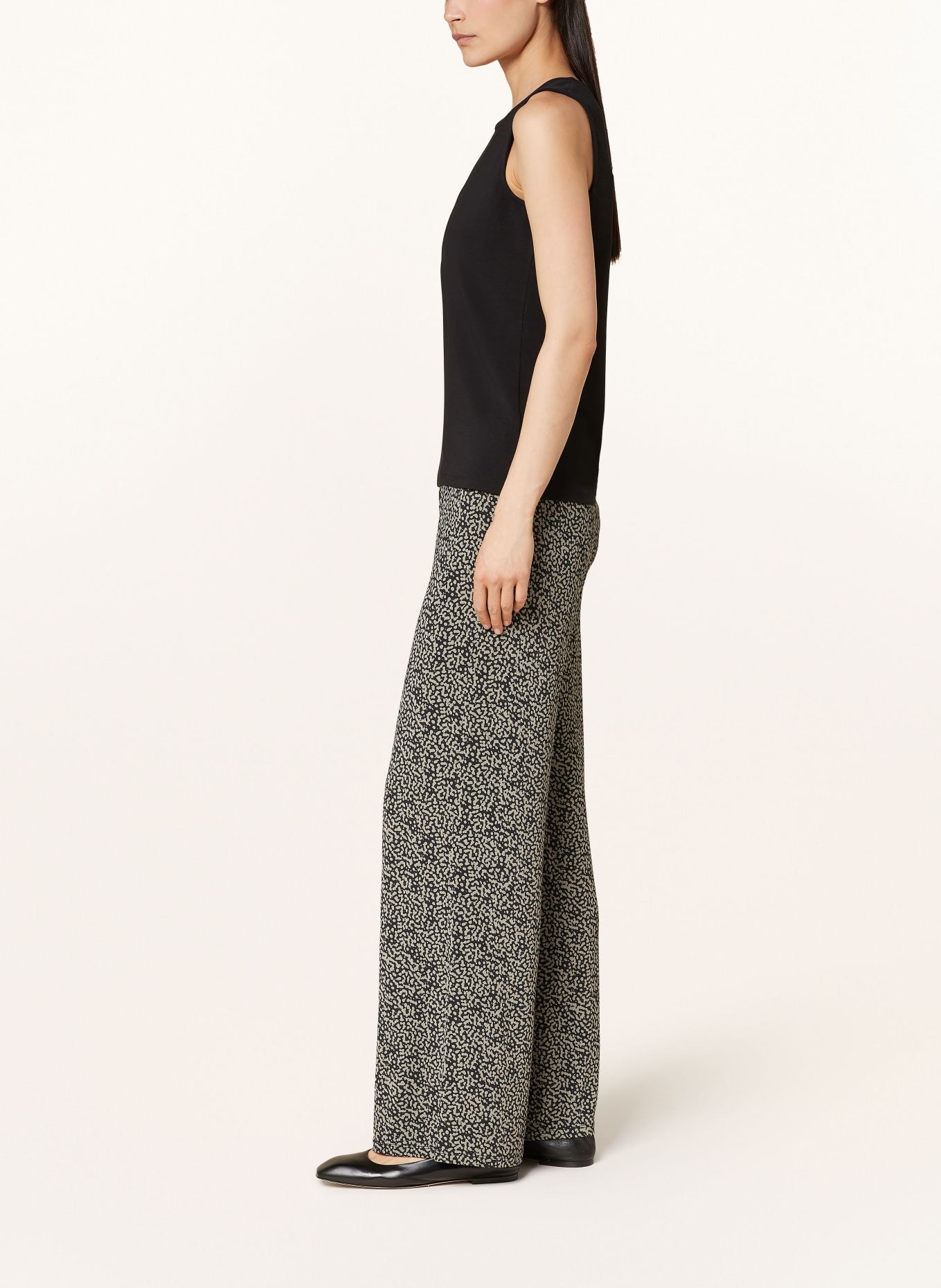 Marc O'Polo Wide leg trousers, Color: BLACK/ KHAKI (Image 4)