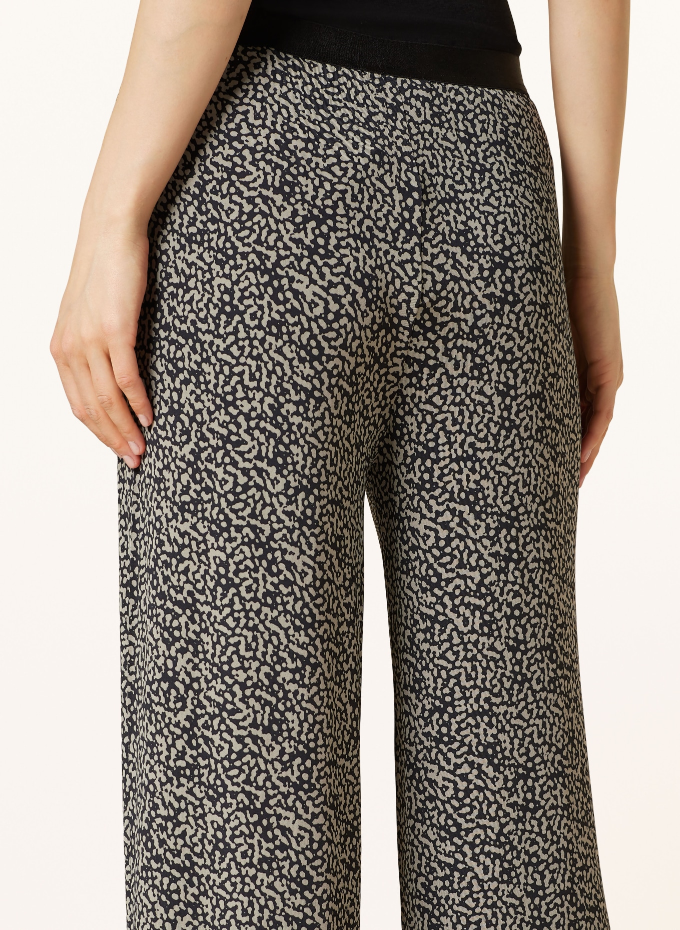 Marc O'Polo Wide leg trousers, Color: BLACK/ KHAKI (Image 5)