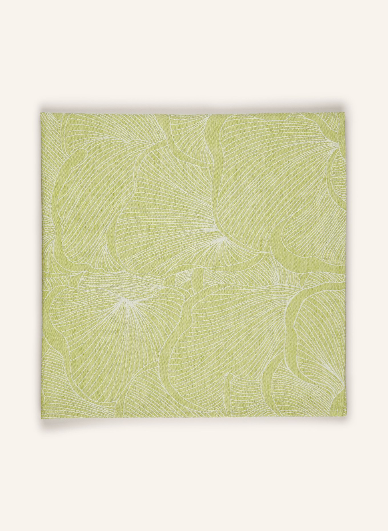 pichler Table cloth JOVELL with linen, Color: LIGHT GREEN/ CREAM (Image 1)