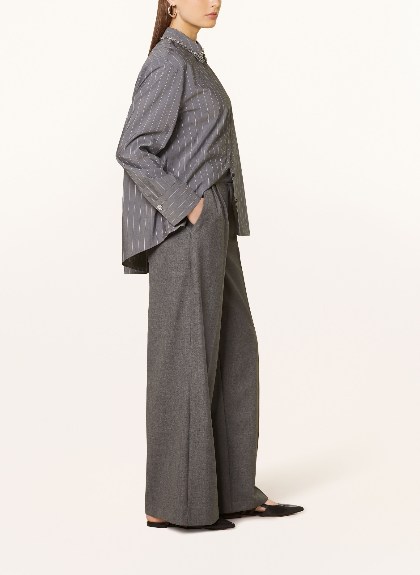 RIANI Wide leg trousers, Color: GRAY (Image 4)