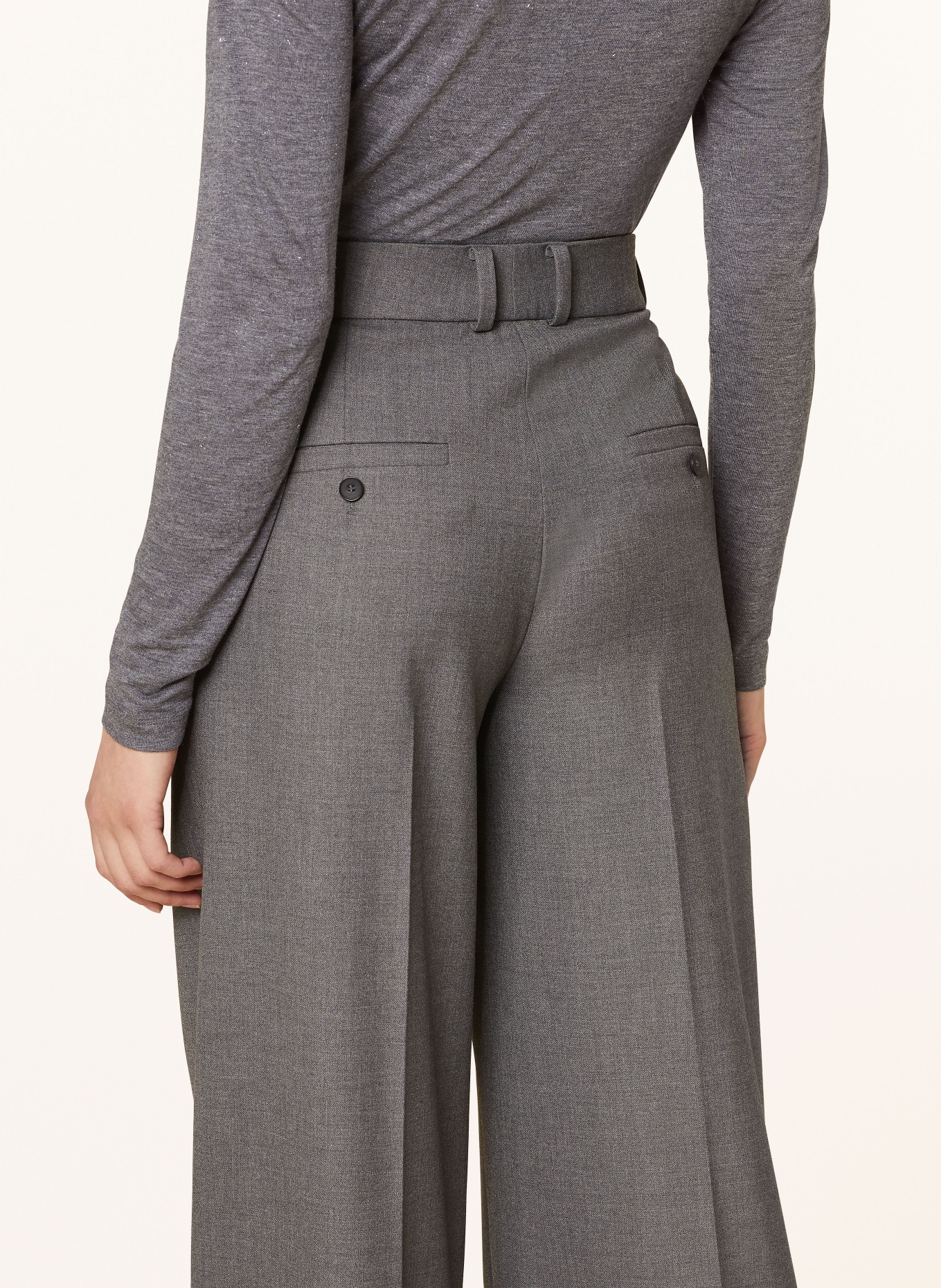 RIANI Wide leg trousers, Color: GRAY (Image 5)