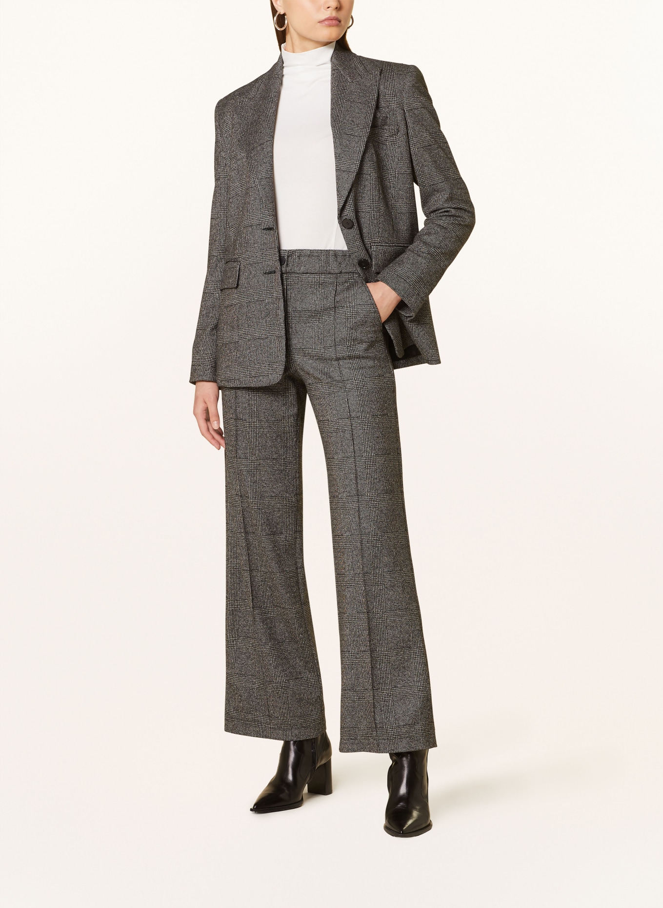 RIANI Wide leg trousers, Color: DARK GRAY/ BLACK (Image 2)