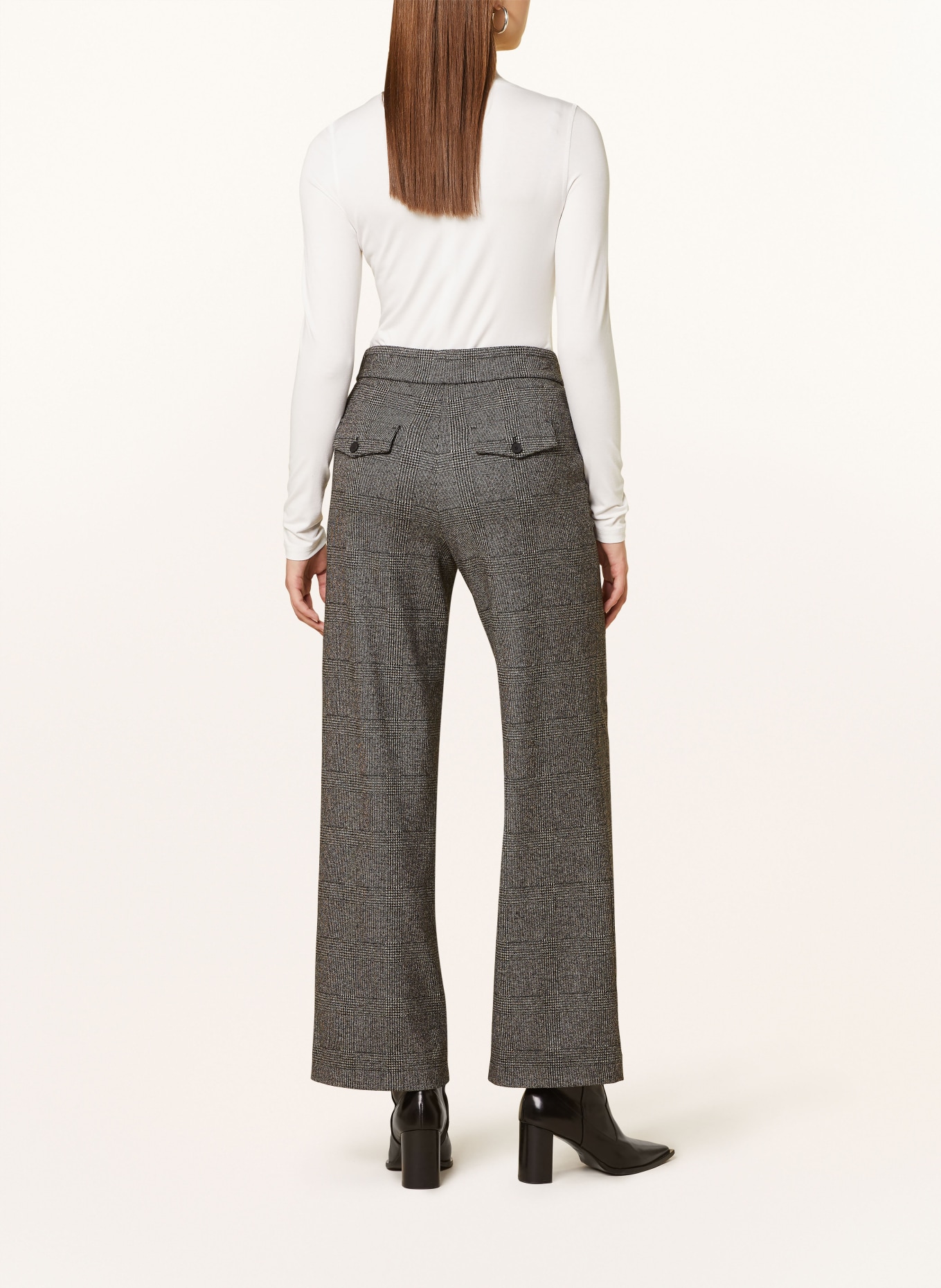 RIANI Wide leg trousers, Color: DARK GRAY/ BLACK (Image 3)