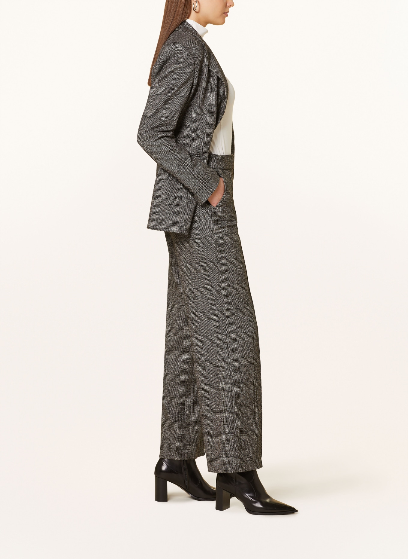 RIANI Wide leg trousers, Color: DARK GRAY/ BLACK (Image 4)