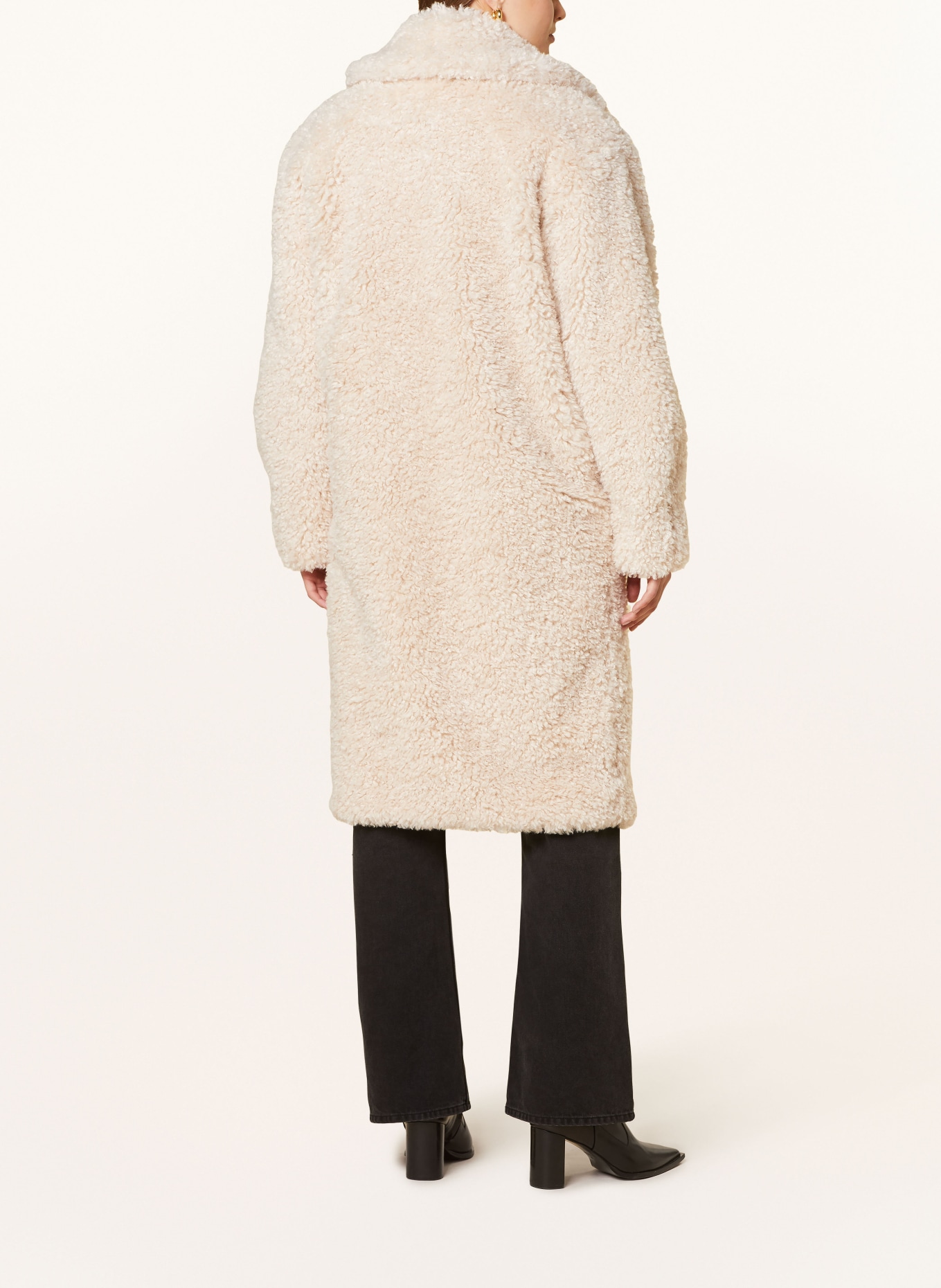 RIANI Teddyfell-Mantel: 807 smokey sand