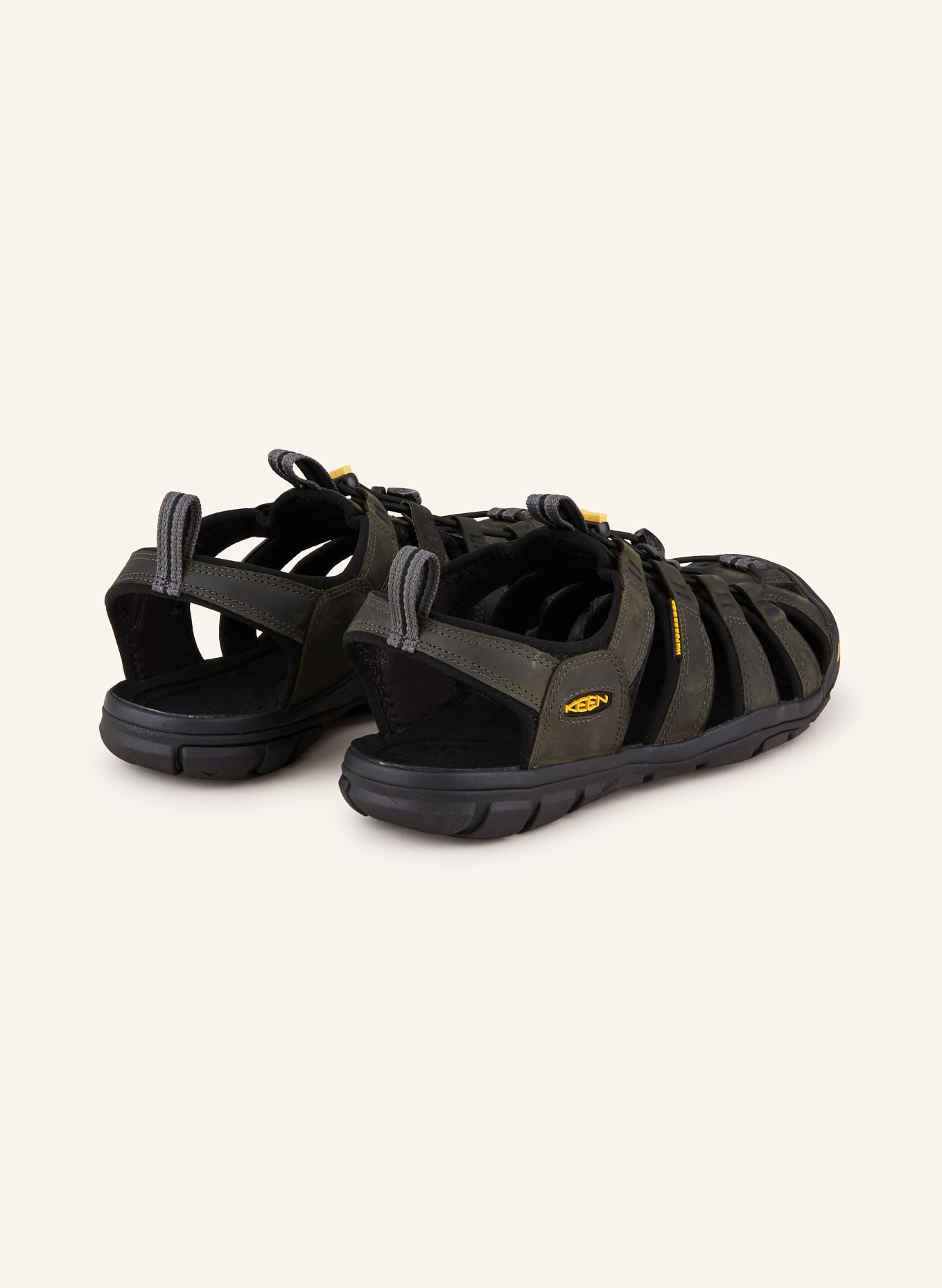 KEEN Trekking sandals CLEARWATER LEATHER CNX, Color: BLACK (Image 2)