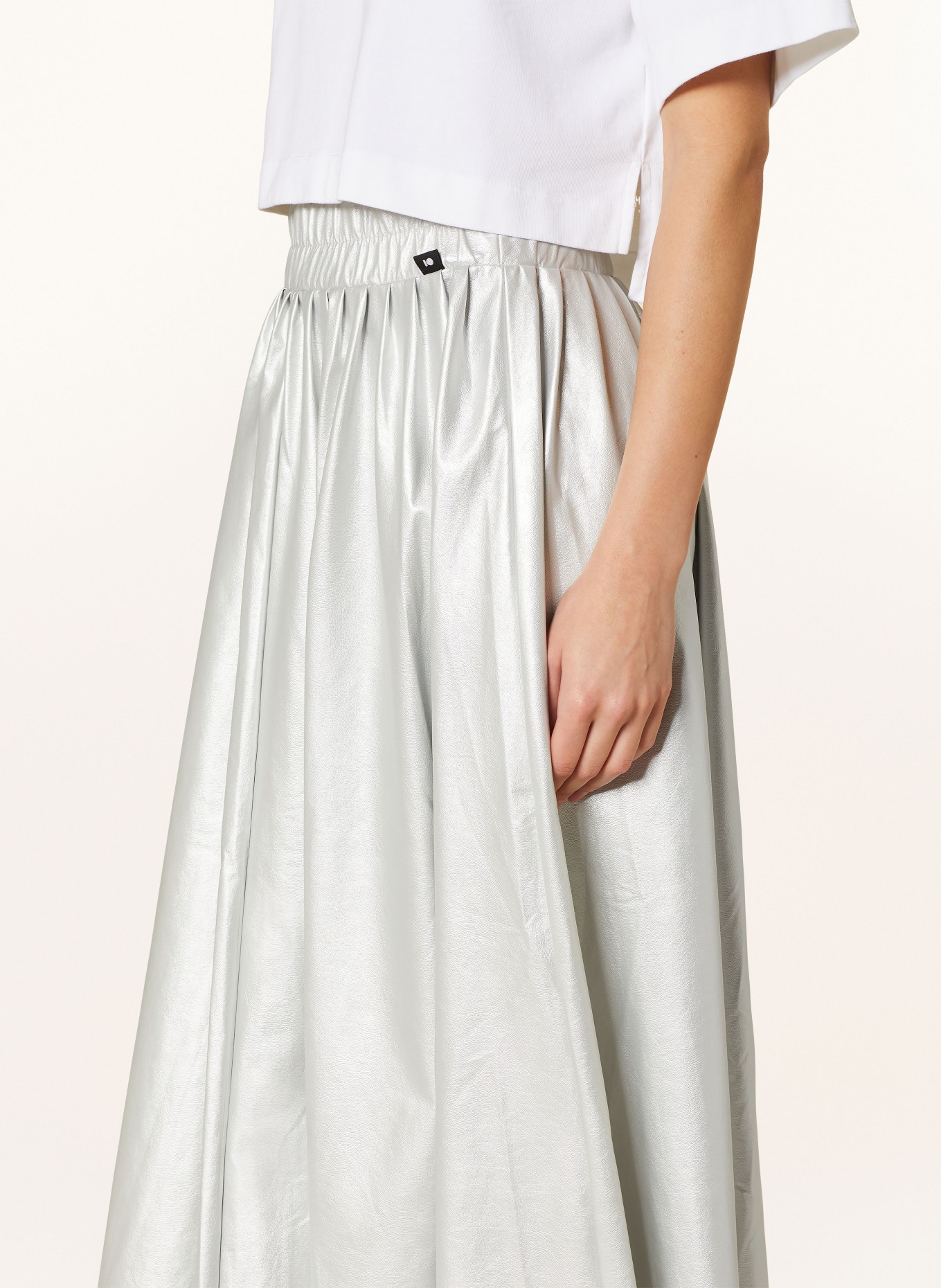 10DAYS Skirt in leather look, Color: SILVER (Image 4)