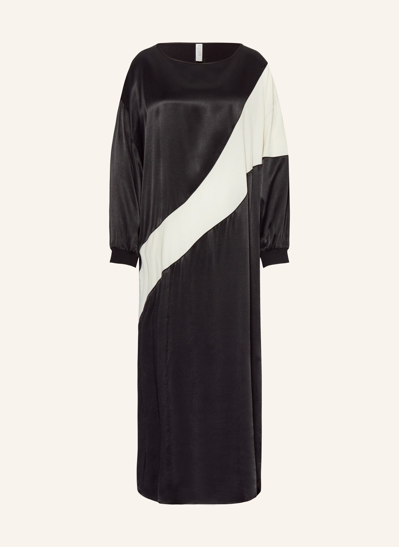 10DAYS Dress: BLACK / ECRU
