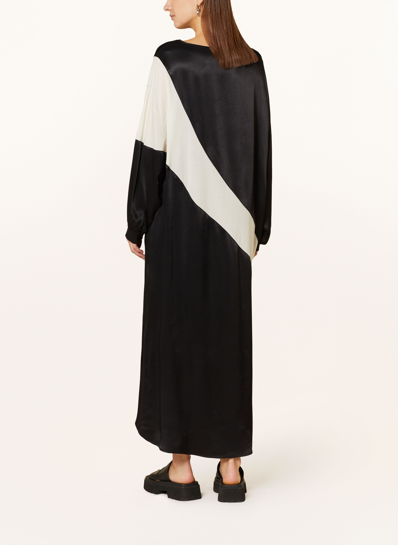 10DAYS Dress: BLACK / ECRU