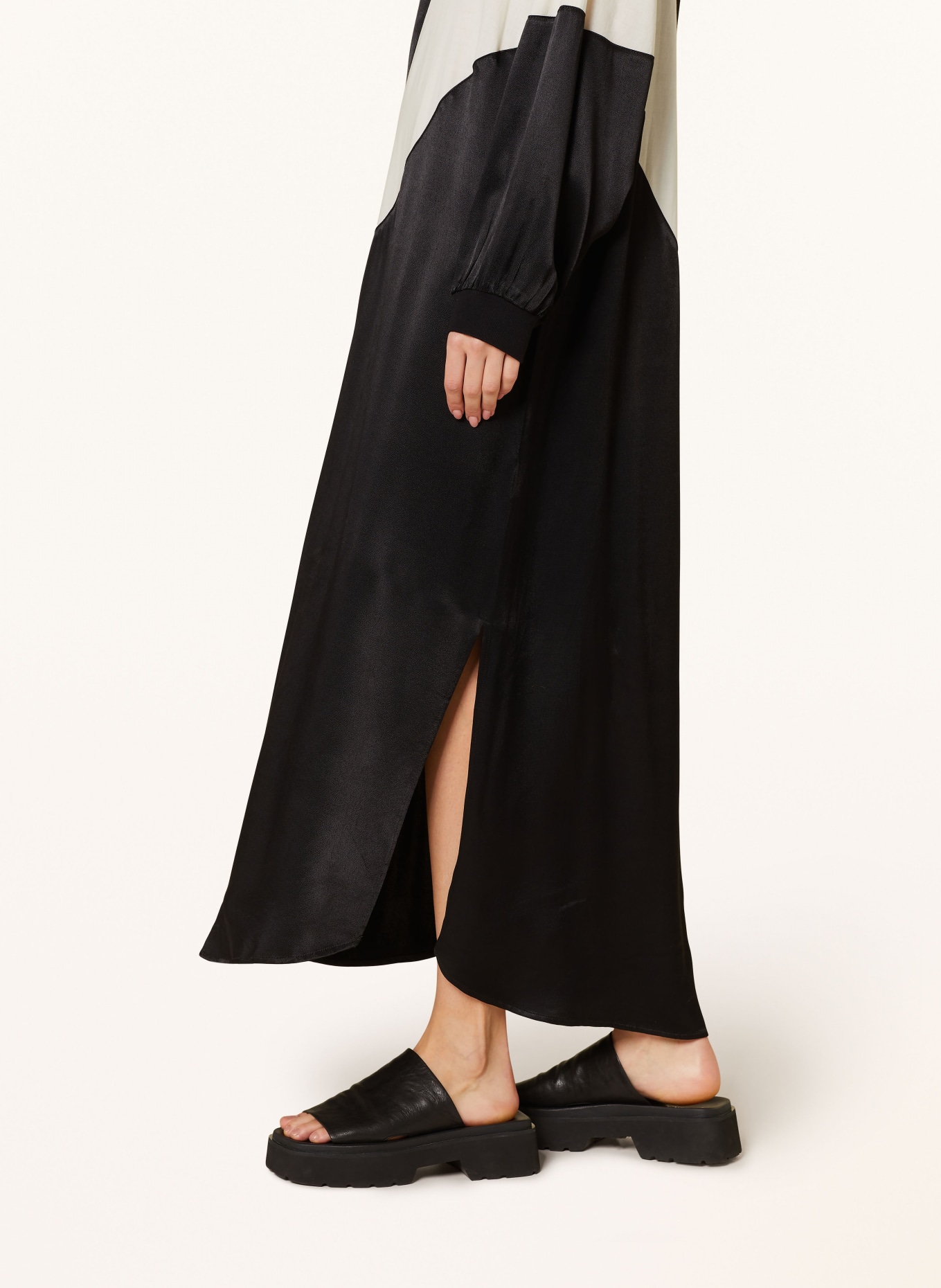 10DAYS Dress: BLACK / ECRU