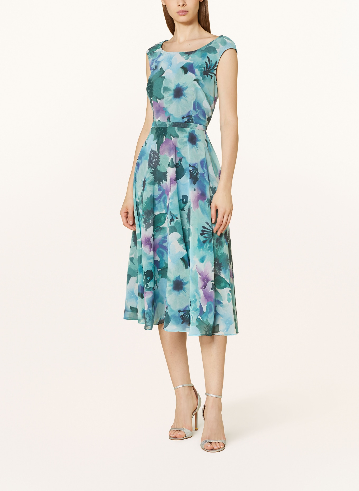 Vera Mont Cocktailkleid: GRÜN / LILA / PETROL