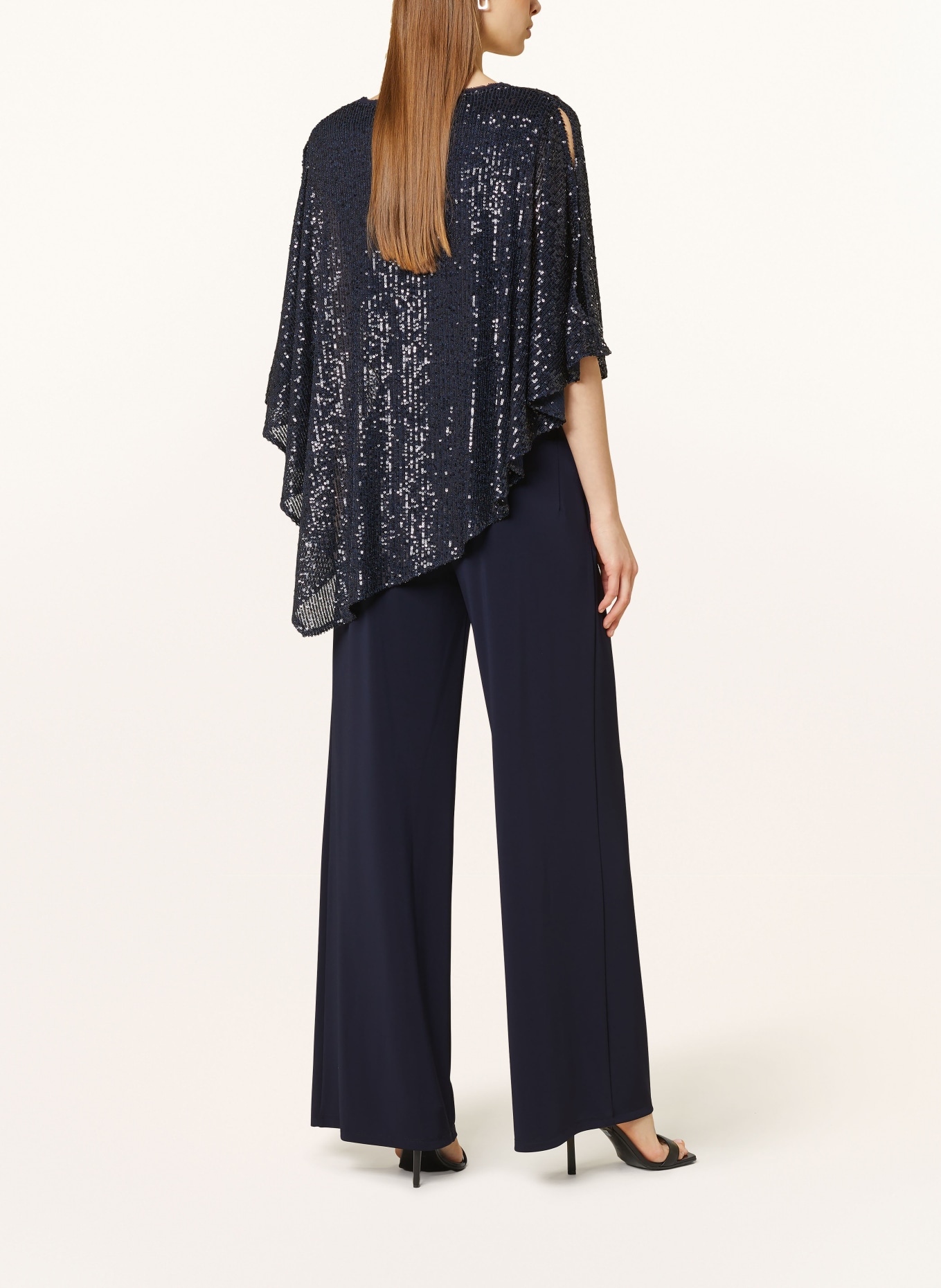 Vera Mont Wide leg trousers made of jersey: DARK BLUE