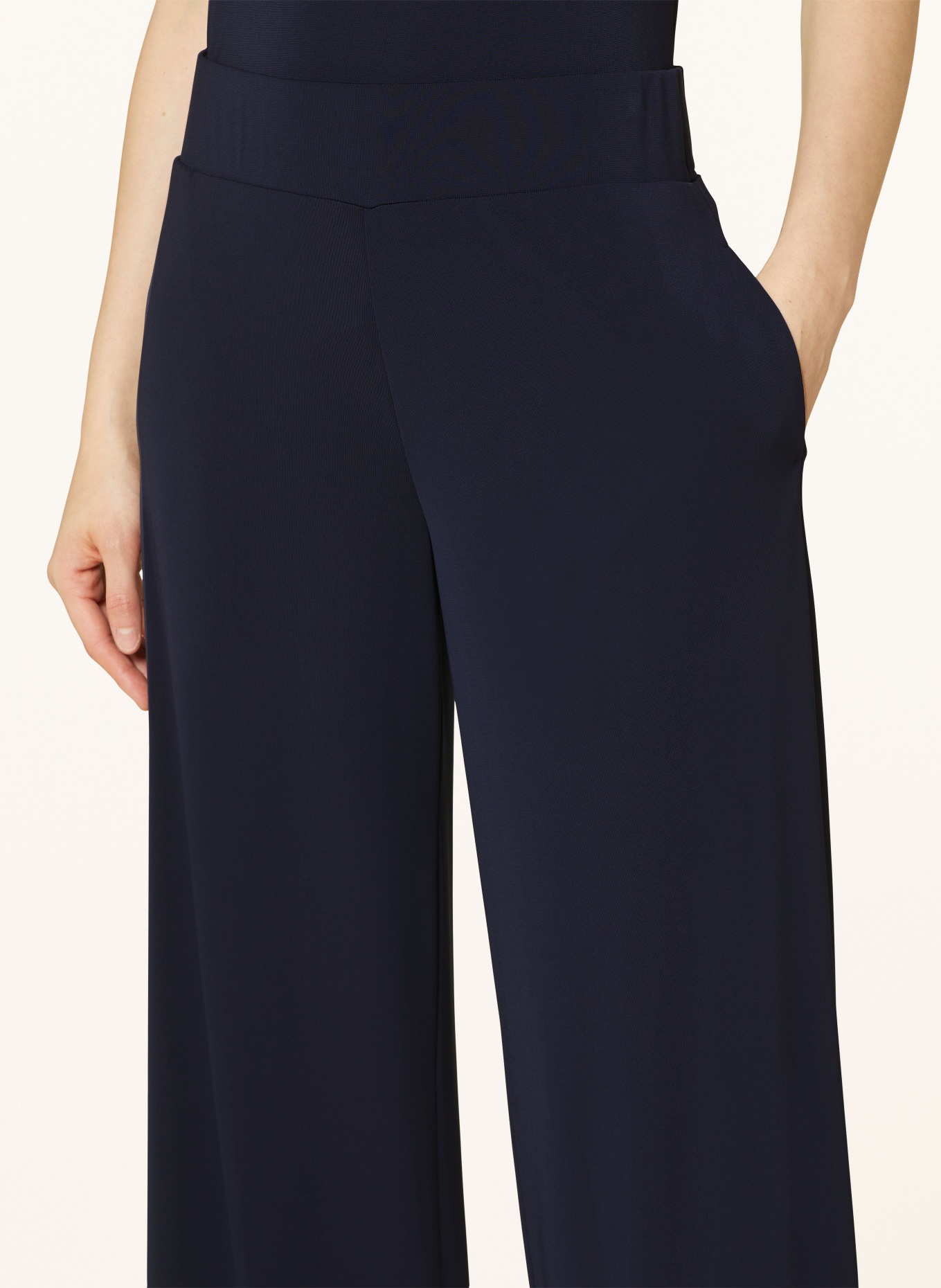 Vera Mont Wide leg trousers made of jersey: DARK BLUE