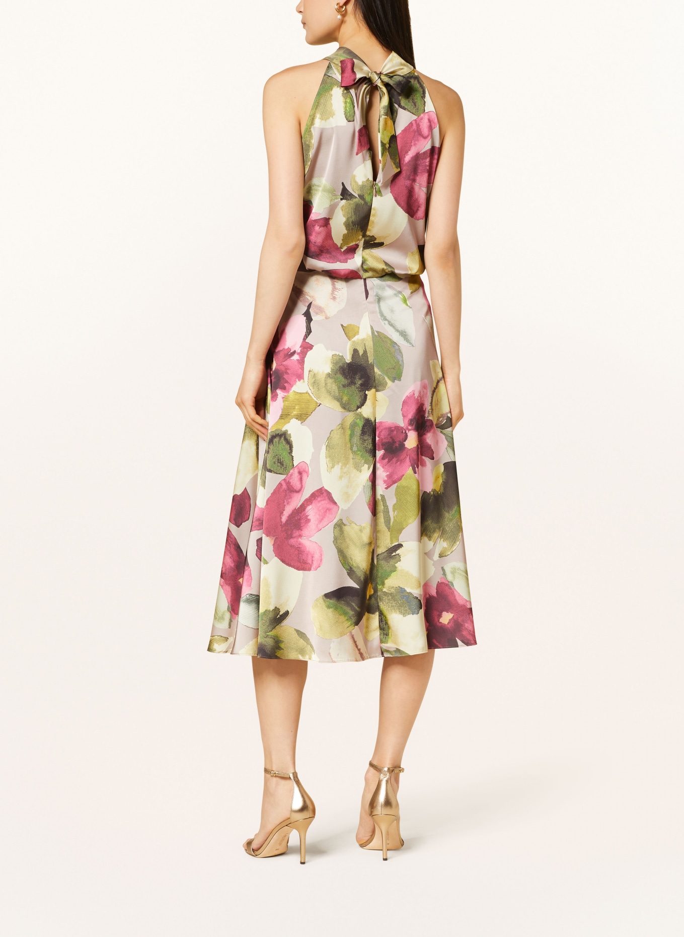 V by Vera Mont Dress: LIGHT GREEN / PINK / TAUPE