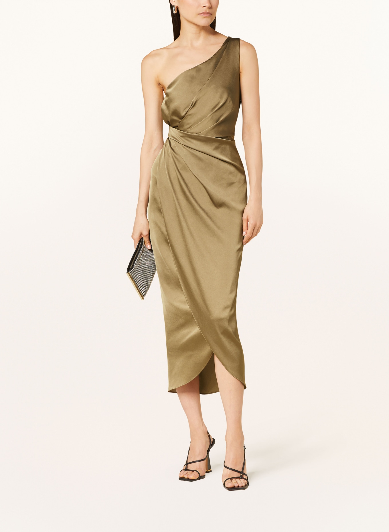 V by Vera Mont Satinkleid: OLIV
