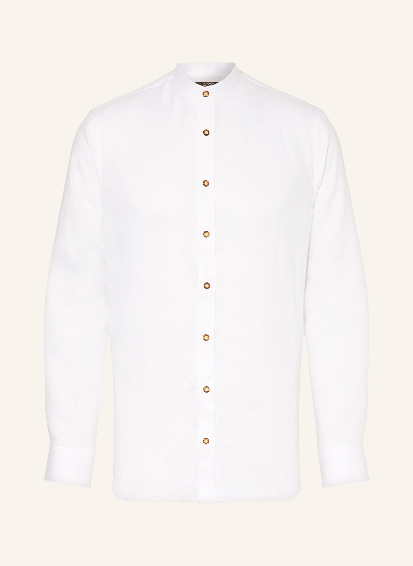 arido Trachten shirt regular fit made of linen, Color: WHITE (Image 1)