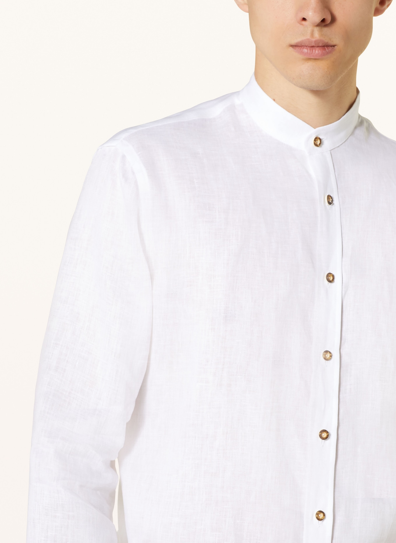 arido Trachtenhemd Regular Fit aus Leinen, Farbe: WEISS (Bild 4)