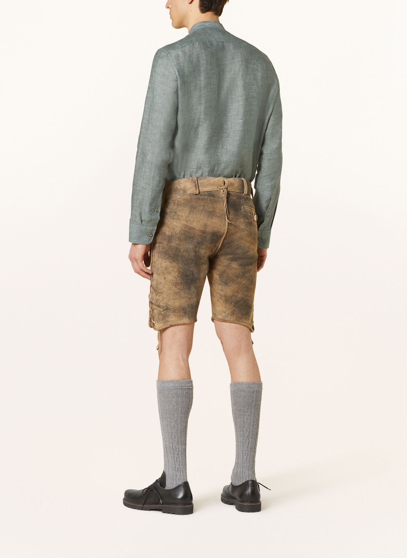arido Trachtenhemd Regular Fit aus Leinen, Farbe: OLIV (Bild 3)