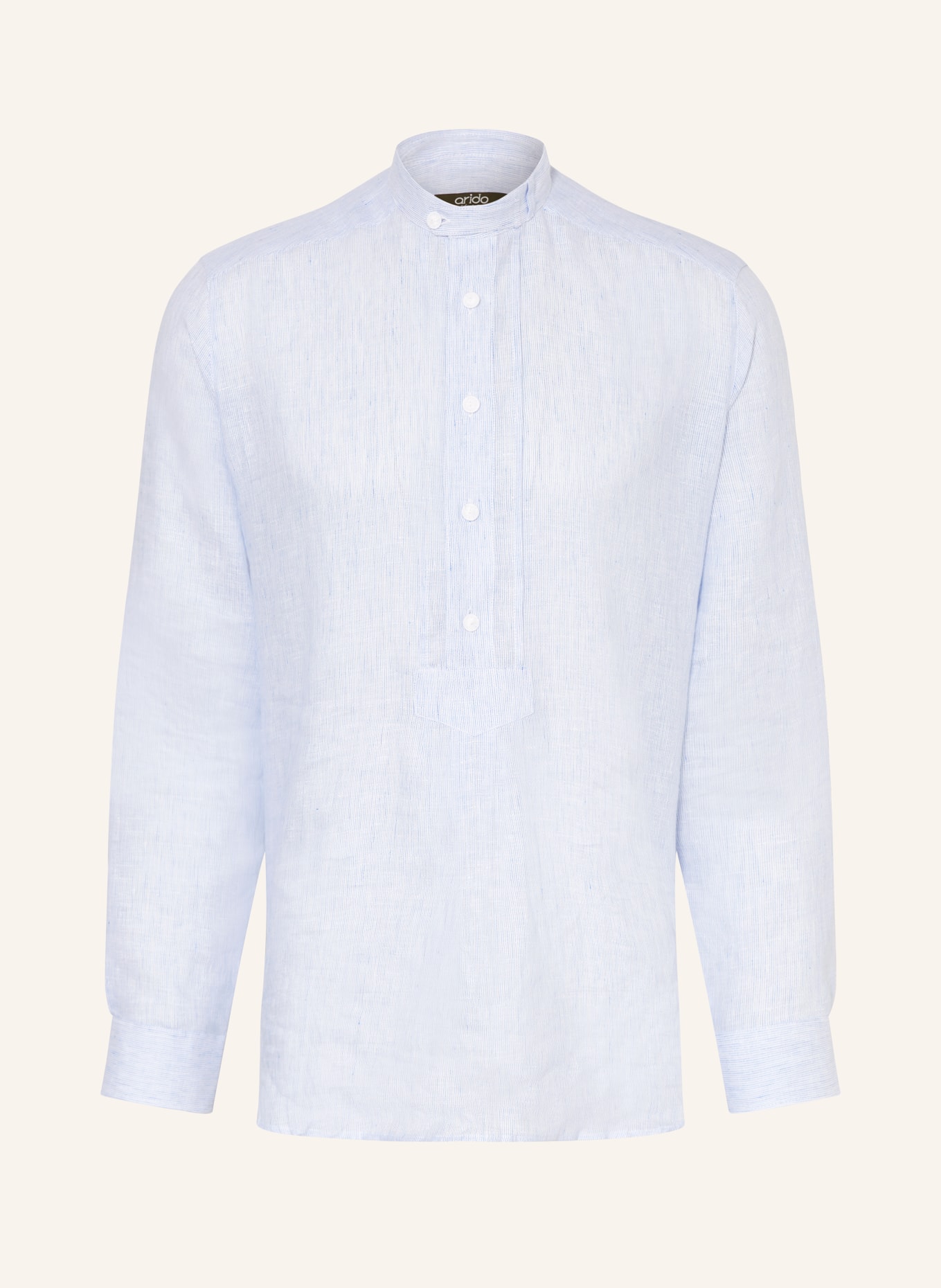 arido Trachten shirt PFOAD comfort fit in linen, Color: LIGHT BLUE (Image 1)