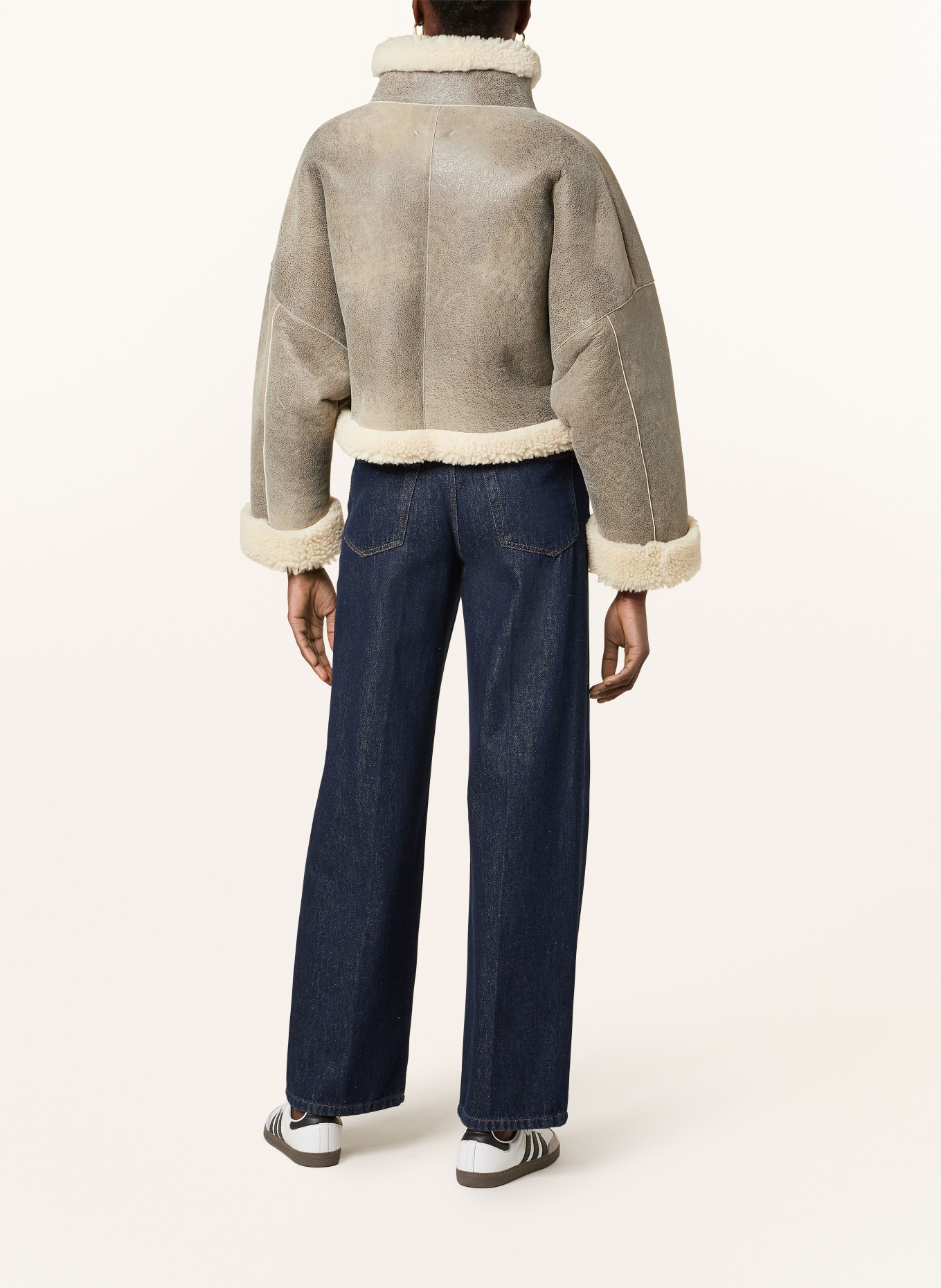 DRYKORN Leatherjacke ELSTOW with real fur: BROWN