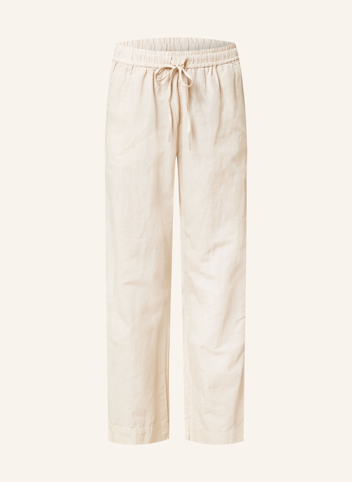 NEO NOIR Wide leg trousers SONAR with linen, Color: BEIGE (Image 1)