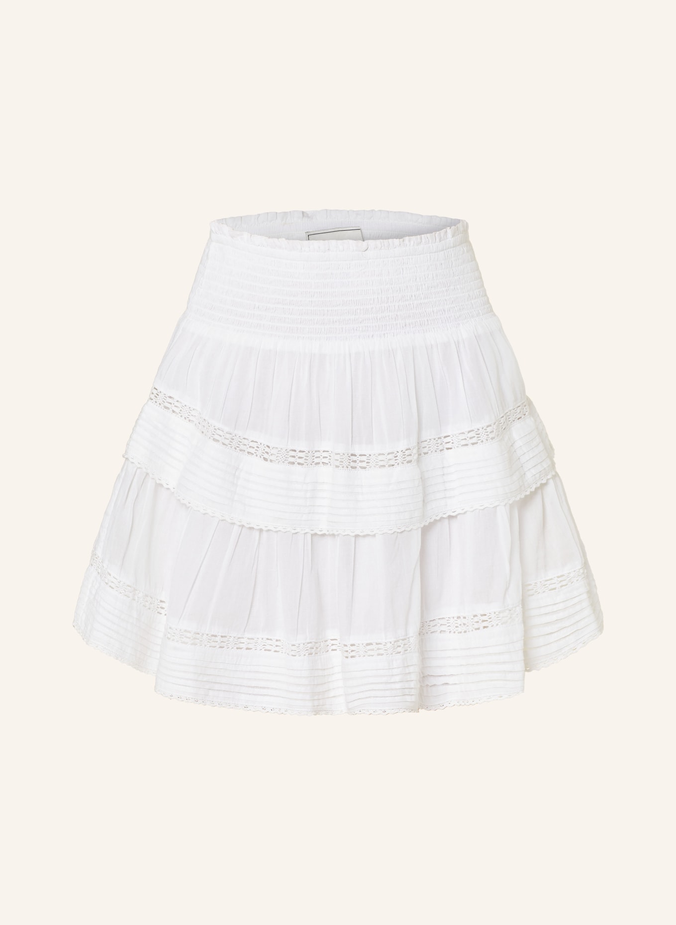 NEO NOIR Skirt KENIA with broderie anglaise, Color: WHITE (Image 1)