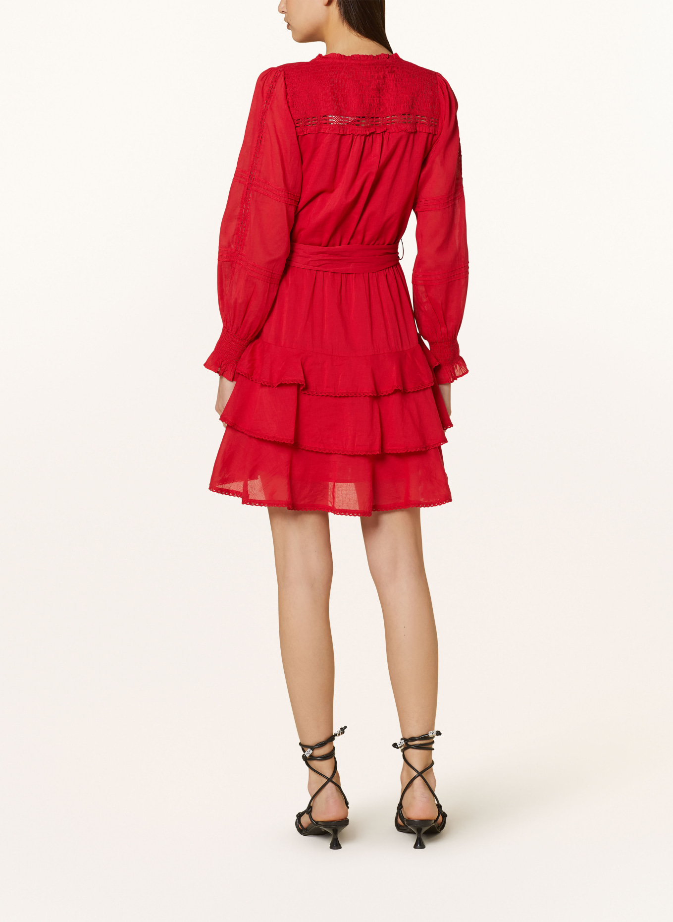 NEO NOIR Dress ADA S with frills, Color: RED (Image 3)