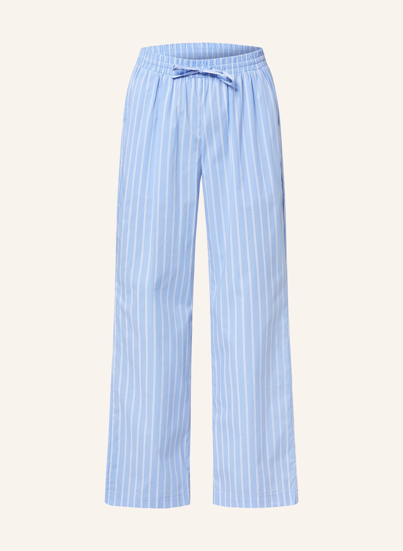 NEO NOIR Trousers SONAR in jogger style, Color: LIGHT BLUE/ WHITE (Image 1)